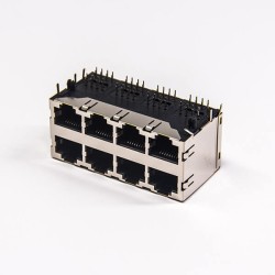Modular Jack rj45 Modular Erhernet Network Connector Right Angled Muti-port Shielded with EMI