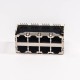 Modular Jack rj45 Modular Erhernet Network Connector Right Angled Muti-port Shielded with EMI