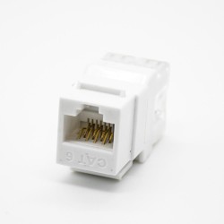 Modular Jack RJ45 Unshielded CAT6 180 Degree Single Port Network Socket