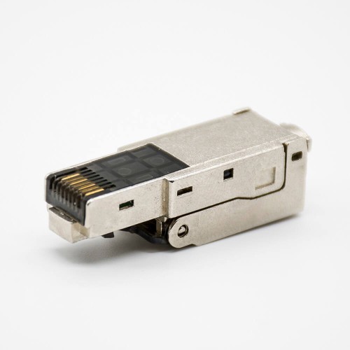 Modular RJ45 Plug Cat7 Straight Shielded Network Toolless Plug Modular RJ45 Plug Cat7 Straight Shielded Network Toolless Plug
