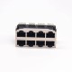 Multi Port RJ45 2x4 Port Shielded Jack Through Hole without LED Multi Port RJ45 2x4 Port Shielded Jack Through Hole without LED