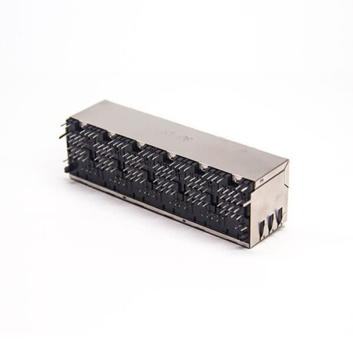 Multi Port RJ45 2x6 Right Angled 8p8c Network Shielded Jack Through Hole Multi Port RJ45 2x6 Right Angled 8p8c Network Shielded Jack Through Hole