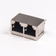 PCB Mount RJ45 Socket Ethernet Connector Straight Double Row 8P8C 1x2 Port Shielded Without LED PCB Mount RJ45 Socket Ethernet Connector Straight Double Row 8P8C 1x2 Port Shielded Without LED