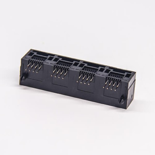 Port RJ45 4 Port Types 90 Degree Plastic Black Unshielded without LED 20pcs Port RJ45 4 Port Types 90 Degree Plastic Black Unshielded without LED 20pcs