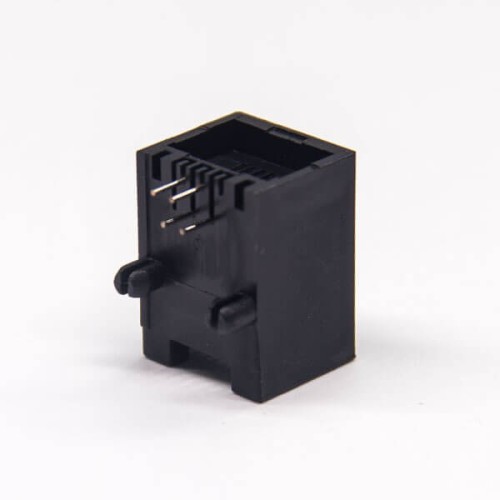 RJ11 6P4C Connector Jack Right Angle Through Hole PCB Mount RJ11 6P4C Connector Jack Right Angle Through Hole PCB Mount
