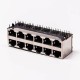 RJ45 12 Port Connector 2*6 Female Double Row R/A with Shield Without LED for PCB RJ45 12 Port Connector 2*6 Female Double Row R/A with Shield Without LED for PCB