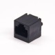 RJ45 180 Degree Couple Black Plastic Unshielded Jack without LED PCB Mount RJ45 180 Degree Couple Black Plastic Unshielded Jack without LED PCB Mount