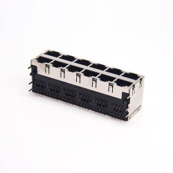 RJ45 2x6 Jack Modular Erhernet Network Connector Shielded Through Hole 90 Degree