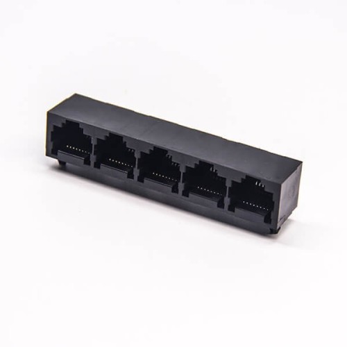 RJ45 5 Port Right Angled 8P8C without LED Unshielded Jack Plastic 20pcs RJ45 5 Port Right Angled 8P8C without LED Unshielded Jack Plastic 20pcs