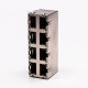 RJ45 8 Pin Connector Female R/A 8 Port Gold Plated with Shield and LED for PCB RJ45 8 Pin Connector Female R/A 8 Port Gold Plated with Shield and LED for PCB
