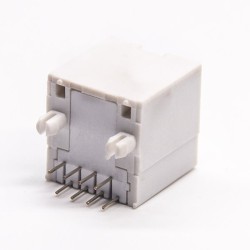RJ45 8 Pin Connector Unshielded Jack 180 Degree Through Hole for PCB Mount
