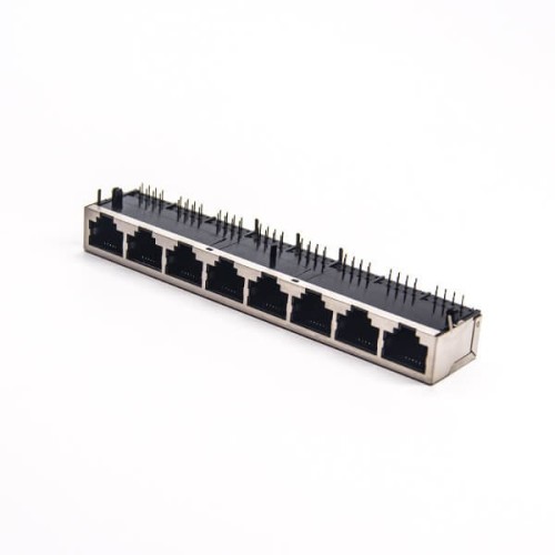 RJ45 8 Port Connector Shielded Jack 8p8c 90 Degree for PCB Mount RJ45 8 Port Connector Shielded Jack 8p8c 90 Degree for PCB Mount