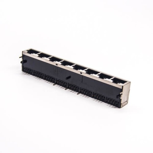 RJ45 8 Port Connector Shielded Jack 8p8c 90 Degree for PCB Mount RJ45 8 Port Connector Shielded Jack 8p8c 90 Degree for PCB Mount