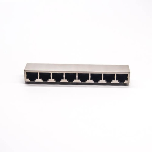 RJ45 8 Port Connector Shielded Jack 8p8c 90 Degree for PCB Mount RJ45 8 Port Connector Shielded Jack 8p8c 90 Degree for PCB Mount