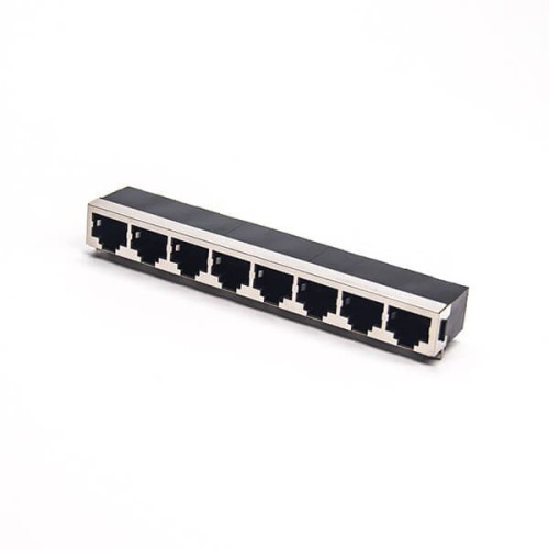 RJ45 8 Port Jack 8P8C Right Angled Network Connector DIP Type PCB Mount RJ45 8 Port Jack 8P8C Right Angled Network Connector DIP Type PCB Mount