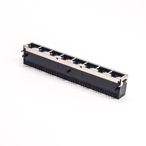 RJ45 8 Port Jack 8P8C Right Angled Network Connector DIP Type PCB Mount RJ45 8 Port Jack 8P8C Right Angled Network Connector DIP Type PCB Mount