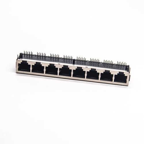 RJ45 8 Port Jack 8P8C Right Angled Network Connector DIP Type PCB Mount RJ45 8 Port Jack 8P8C Right Angled Network Connector DIP Type PCB Mount