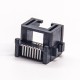 RJ45 8p8c Jack Black Offset Type Right Angled Unshielded RJ45 Jack SMT RJ45 8p8c Jack Black Offset Type Right Angled Unshielded RJ45 Jack SMT