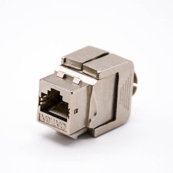 RJ45 8P8C Jack Single Port CAT6A Shielded Toolless Module Network Socket