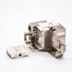 RJ45 8P8C Jack Single Port CAT6A Shielded Toolless Module Network Socket