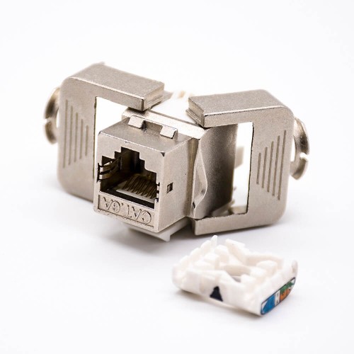 RJ45 8P8C Jack Single Port CAT6A Shielded Toolless Module Network Socket RJ45 8P8C Jack Single Port CAT6A Shielded Toolless Module Network Socket