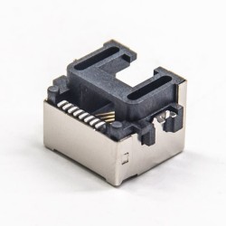 RJ45 8p8c Modular Connector Shielded Single Port Surface Mount