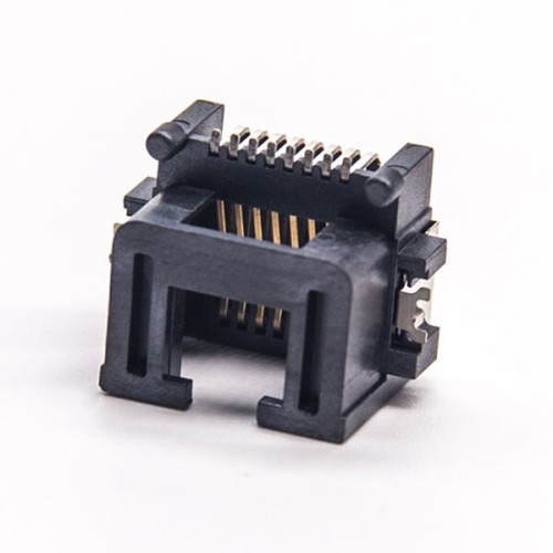 RJ45 8P8C Modular Connector Single Port SMT 90 Degree Unshielded Jack RJ45 8P8C Modular Connector Single Port SMT 90 Degree Unshielded Jack