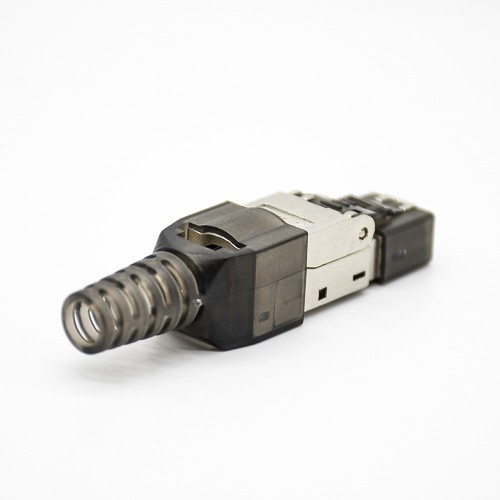 RJ45 8P8C Toolless Plug Straight Shielded For CAT6A RJ45 8P8C Toolless Plug Straight Shielded For CAT6A