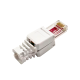 RJ45 Cat6 UTP Toolless Plug Straight Unshielded 8P8C White Plug RJ45 Cat6 UTP Toolless Plug Straight Unshielded 8P8C White Plug