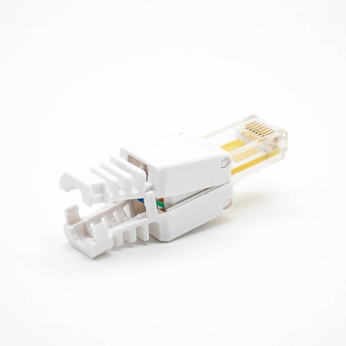 RJ45 Cat6 UTP Toolless Plug Straight Unshielded 8P8C White Plug RJ45 Cat6 UTP Toolless Plug Straight Unshielded 8P8C White Plug