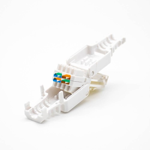 RJ45 Cat6 UTP Toolless Plug Straight Unshielded 8P8C White Plug RJ45 Cat6 UTP Toolless Plug Straight Unshielded 8P8C White Plug