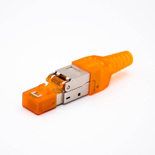 RJ45 Cat7 Plug Shielded 8 Pin Toolless With Plastic Case RJ45 Cat7 Plug Shielded 8 Pin Toolless With Plastic Case