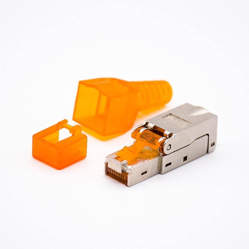 RJ45 Cat7 Plug Shielded 8 Pin Toolless With Plastic Case RJ45 Cat7 Plug Shielded 8 Pin Toolless With Plastic Case