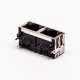 RJ45 Cconnector Jack 90 Degree 2 Port with Shield and with LED for PCB RJ45 Cconnector Jack 90 Degree 2 Port with Shield and with LED for PCB