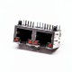 RJ45 Cconnector Jack 90 Degree 2 Port with Shield and with LED for PCB 20pcs RJ45 Cconnector Jack 90 Degree 2 Port with Shield and with LED for PCB 20pcs