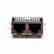 RJ45 Cconnector Jack 90 Degree 2 Port with Shield and with LED for PCB RJ45 Cconnector Jack 90 Degree 2 Port with Shield and with LED for PCB