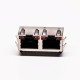 RJ45 Cconnector Jack 90 Degree 2 Port with Shield and with LED for PCB RJ45 Cconnector Jack 90 Degree 2 Port with Shield and with LED for PCB