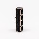 RJ45 Connector Female 4 Port 90° Straight 8P with Shield With LED for PCB RJ45 Connector Female 4 Port 90° Straight 8P with Shield With LED for PCB