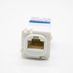 RJ45 Connector Jack Waterproof with Led Wire Type Camera Tail Line Network Socket White Color