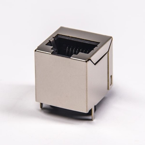RJ45 Connector Metal Shielded Straight Single Port 8P8C Ethernet Netword Socket RJ45 Connector Metal Shielded Straight Single Port 8P8C Ethernet Netword Socket