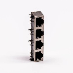 RJ45 Connector Shielded Female 8P 1*4 180 Degree Without LED for PCB 20pcs