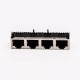 RJ45 Connector Shielded Female 8P 1*4 180 Degree Without LED for PCB RJ45 Connector Shielded Female 8P 1*4 180 Degree Without LED for PCB