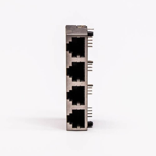RJ45 Connector Shielded Female 8P 1*4 180 Degree Without LED for PCB RJ45 Connector Shielded Female 8P 1*4 180 Degree Without LED for PCB