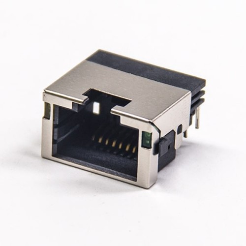 RJ45 Connector With LED Angled DIP Type Shielded RJ45 Connector With LED Angled DIP Type Shielded