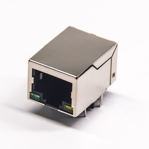 RJ45 Connector With Leds Right Angled Shieled Network port RJ45 Connector With Leds Right Angled Shieled Network port