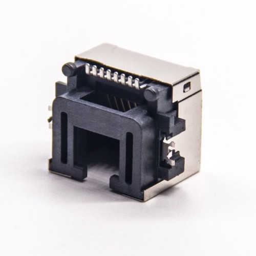 RJ45 Connectors Female SMT PCB Mount Offset 90 Degree without LED 8p8c RJ45 Connectors Female SMT PCB Mount Offset 90 Degree without LED 8p8c