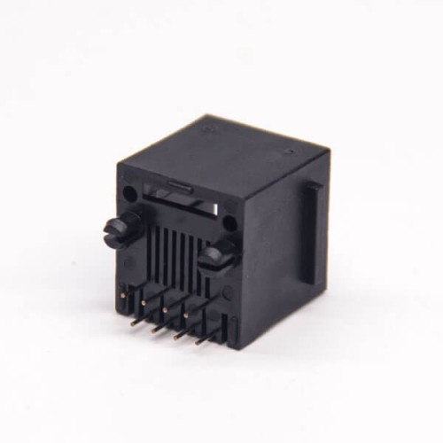 RJ45 Coupler Black 180 Degree Through Hole PCB Mount 8P8C Modular Connector RJ45 Coupler Black 180 Degree Through Hole PCB Mount 8P8C Modular Connector