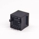 RJ45 Coupler Black 180 Degree Through Hole PCB Mount 8P8C Modular Connector RJ45 Coupler Black 180 Degree Through Hole PCB Mount 8P8C Modular Connector