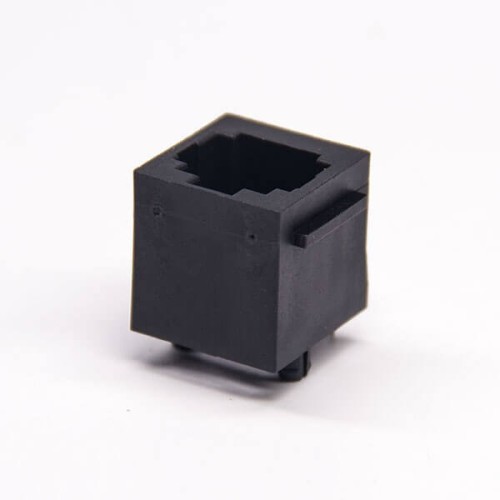 RJ45 Coupler Black 180 Degree Through Hole PCB Mount 8P8C Modular Connector RJ45 Coupler Black 180 Degree Through Hole PCB Mount 8P8C Modular Connector
