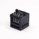 RJ45 Coupler Black 180 Degree Through Hole PCB Mount 8P8C Modular Connector RJ45 Coupler Black 180 Degree Through Hole PCB Mount 8P8C Modular Connector